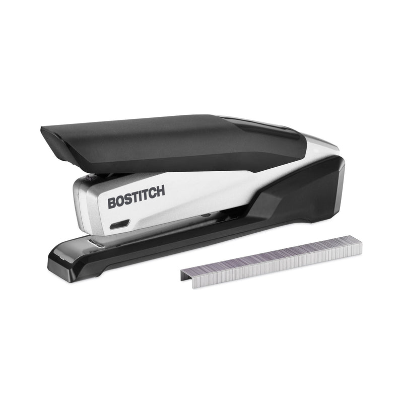 Bostitch InPower Spring-Powered Premium Desktop Stapler, 28-Sheet Capacity, Black/Silver
