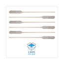 Boardwalk Handle/Deck Mops, 24 oz White Cotton Head, 54" Oak Wood Handle, 6/Pack