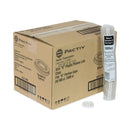 Pactiv Evergreen Plastic Portion Cup Lid, Fits 0.5 oz to 1 oz Cups, Clear, 100/Sleeve, 25 Sleeves/Carton