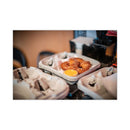 Pactiv Evergreen EarthChoice Carry-Safe Beverage Carrier, Two-Cup Carrier with Food Tray, 8 oz to 24 oz, Natural, 200/Carton