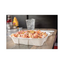 Pactiv Evergreen EarthChoice Bagasse Hinged Lid Container, Dual Tab Lock, 9.1 x 6.1 x 3.3, Natural, Sugarcane, 150/Carton