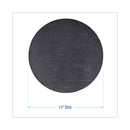 Boardwalk Sanding Screens, 17" Diameter, 60 Grit, Black, 10/Carton