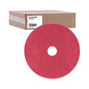 Boardwalk Buffing Floor Pads, 21" Diameter, Red, 5/Carton