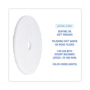 Boardwalk Polishing Floor Pads, 20" Diameter, White, 5/Carton