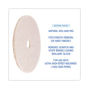 Boardwalk Natural Hog Hair Burnishing Floor Pads, 20" Diameter, Tan, 5/Carton
