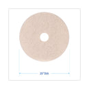 Boardwalk Natural Hog Hair Burnishing Floor Pads, 20" Diameter, Tan, 5/Carton