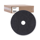 Boardwalk Stripping Floor Pads, 20" Diameter, Black, 5/Carton