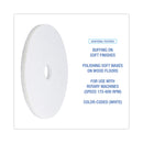 Boardwalk Polishing Floor Pads, 19" Diameter, White, 5/Carton