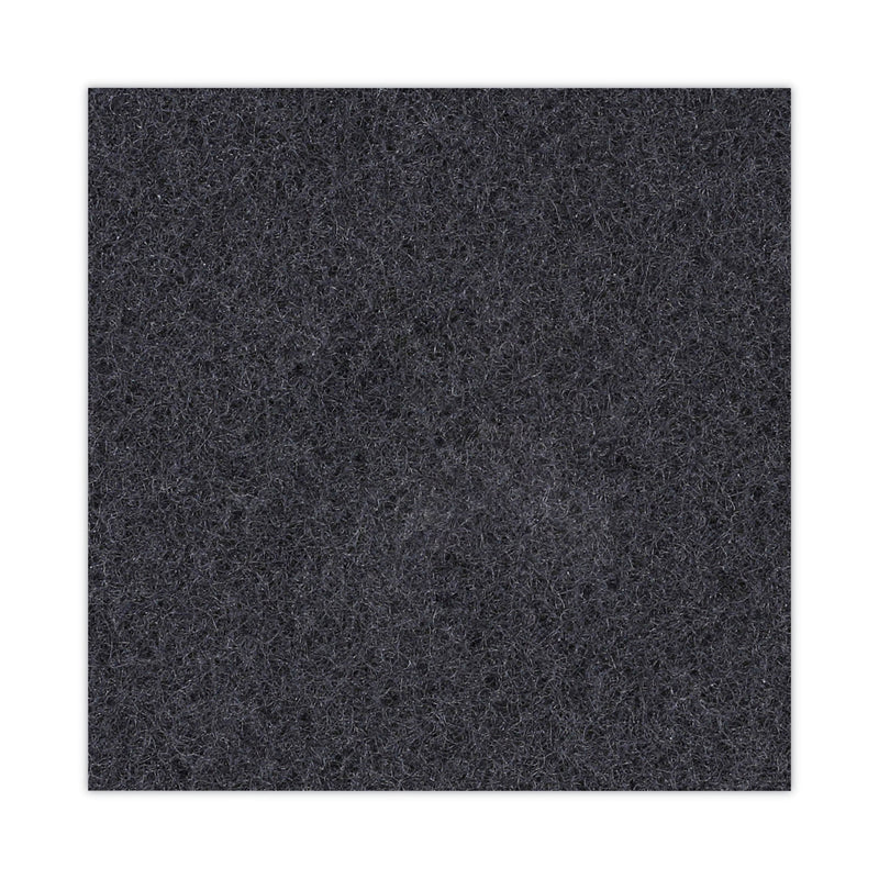 Boardwalk Stripping Floor Pads, 18" Diameter, Black, 5/Carton