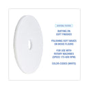 Boardwalk Polishing Floor Pads, 17" Diameter, White, 5/Carton
