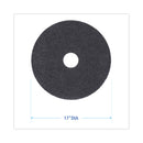 Boardwalk High Performance Stripping Floor Pads, 17" Diameter, Black, 5/Carton