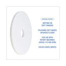 Boardwalk Polishing Floor Pads, 16" Diameter, White, 5/Carton