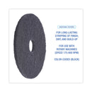 Boardwalk Stripping Floor Pads, 16" Diameter, Black, 5/Carton