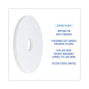 Boardwalk Polishing Floor Pads, 14" Diameter, White, 5/Carton