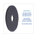 Boardwalk Stripping Floor Pads, 13" Diameter, Black, 5/Carton