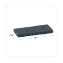 Boardwalk Medium-Duty Scour Pad, 10 x 4.63, Blue, 20/Carton