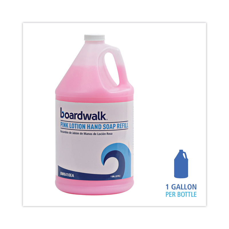 Boardwalk Mild Cleansing Pink Lotion Soap, Cherry Scent, Liquid, 1 gal Bottle