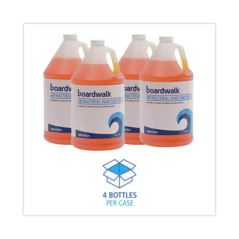 Boardwalk Antibacterial Liquid Soap, Clean Scent, 1 gal Bottle, 4/Carton