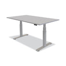 Fellowes Cambio Height Adjustable Desk Base, 72" x 30" x 24.75" to 50.25", Silver