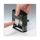 Trodat Printy Economy 12-Message Date Stamp, Self-Inking, 2" x 0.38", Black