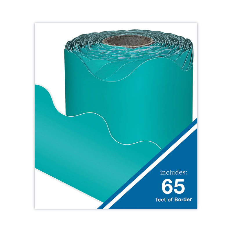 Carson-Dellosa Education Rolled Scalloped Borders, 2.25" x 65 ft, Teal