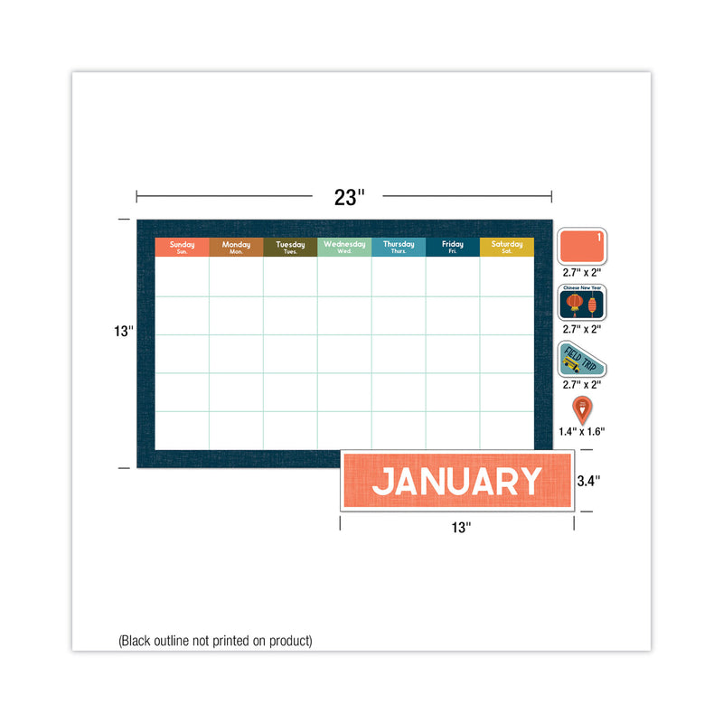 Carson-Dellosa Education Calendar Bulletin Board Set, Let's Expolore, 123 Pieces