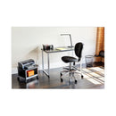 Safco Steel Desk, 47.25" x 24" x 28.75", Black/Silver