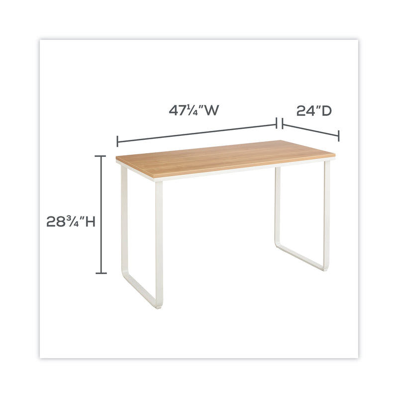Safco Steel Desk, 47.25" x 24" x 28.75", Beech/White