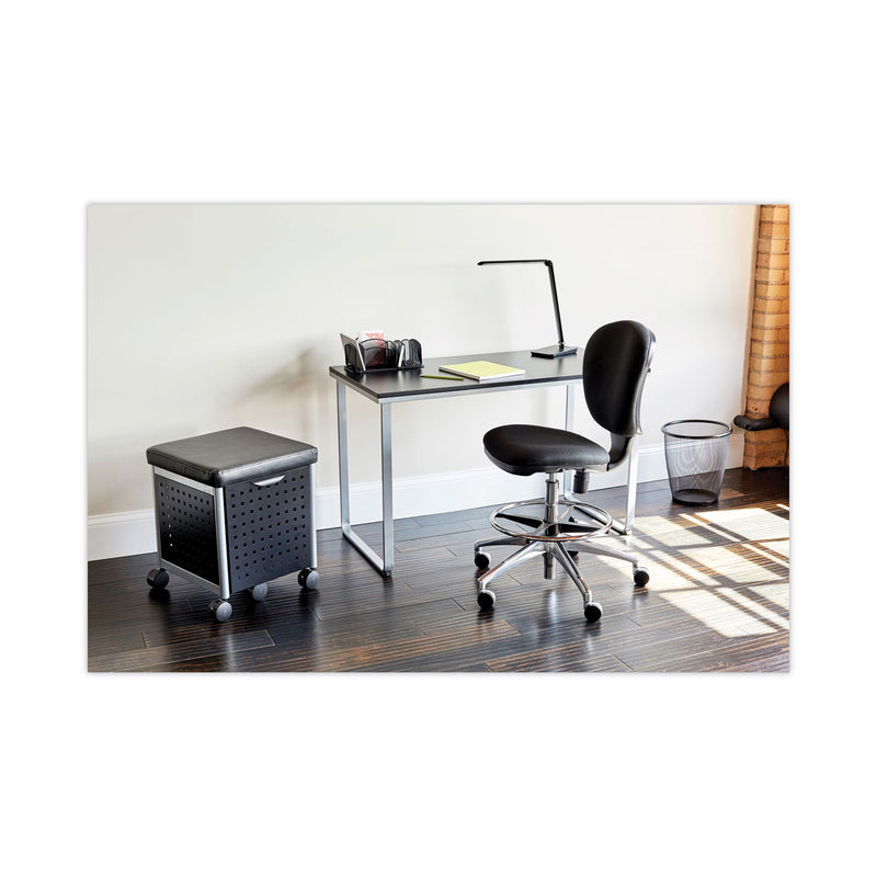 Safco Steel Desk, 47.25" x 24" x 28.75", Black/Silver