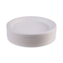 Eco-Products Renewable and Compostable Sugarcane Plates, 9" dia, Natural White, 500/Carton
