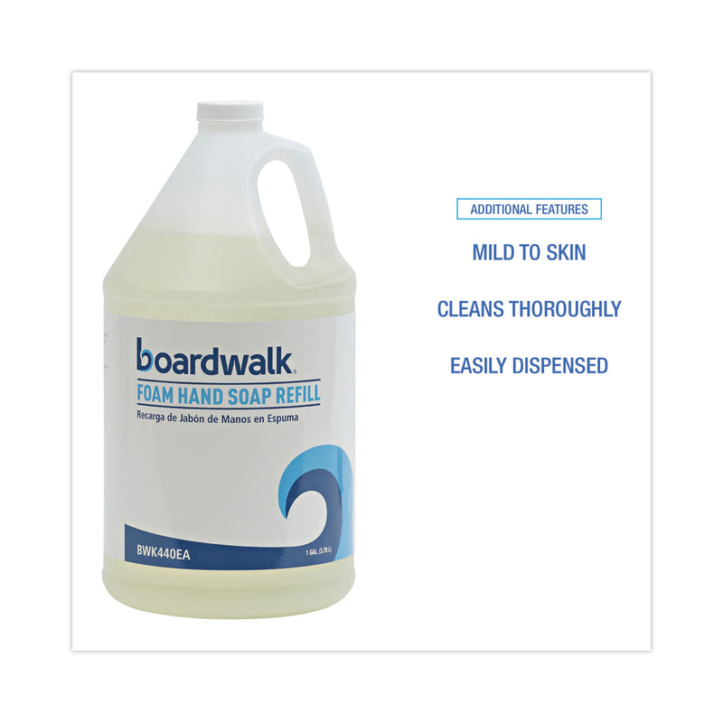 Boardwalk Foaming Hand Soap, Herbal Mint Scent, 1 gal Bottle, 4/Carton