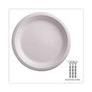 Eco-Products Renewable and Compostable Sugarcane Plates, 9" dia, Natural White, 500/Carton