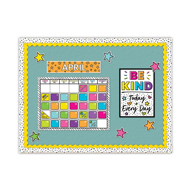 Carson-Dellosa Education Calendar Bulletin Board Set, Kind Vibes, 129 Pieces