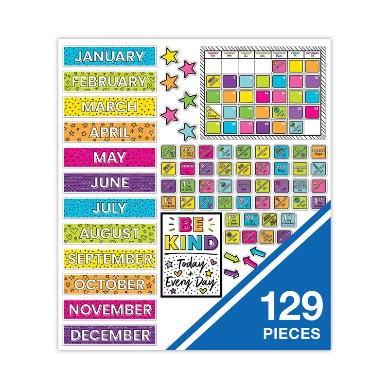 Carson-Dellosa Education Calendar Bulletin Board Set, Kind Vibes, 129 Pieces