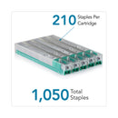 Rapid Staple Cartridge, 0.41" Leg, 0.5" Crown, Steel, 210/Cartridge, 5 Cartridges/Pack, 1,050/Pack