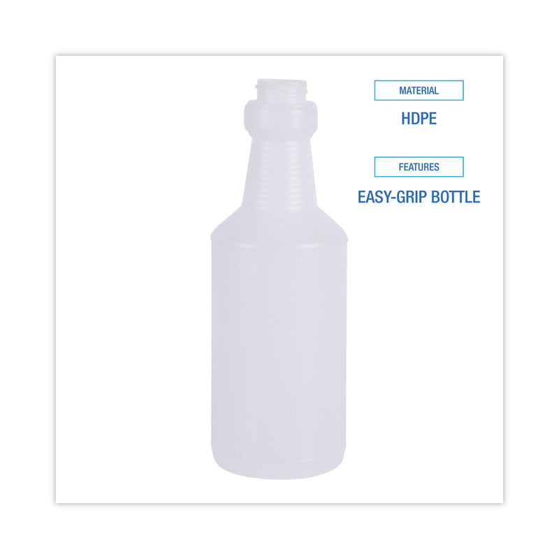 Boardwalk Handi-Hold Spray Bottle, 16 oz, Clear, 24/Carton