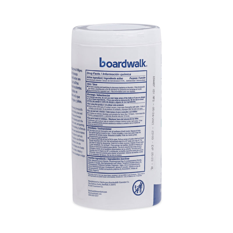 Boardwalk Antibacterial Wipes, 5.4 x 8, Fresh Scent, 75/Canister