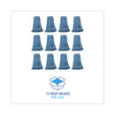 Boardwalk Super Loop Wet Mop Head, Cotton/Synthetic Fiber, 1" Headband, Medium Size, Blue, 12/Carton