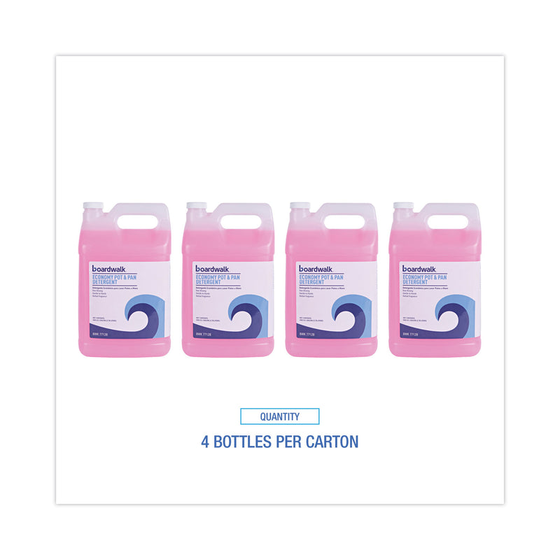 Boardwalk Industrial Strength Pot and Pan Detergent, 1 gal Bottle, 4/Carton