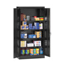Alera Assembled 72" High Heavy-Duty Welded Storage Cabinet, Four Adjustable Shelves, 36w x 18d, Black