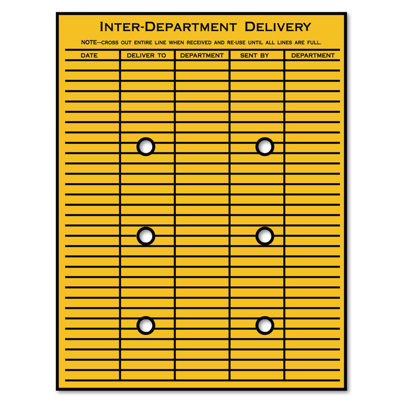 Quality Park Brown Kraft String/Button Interoffice Envelope,