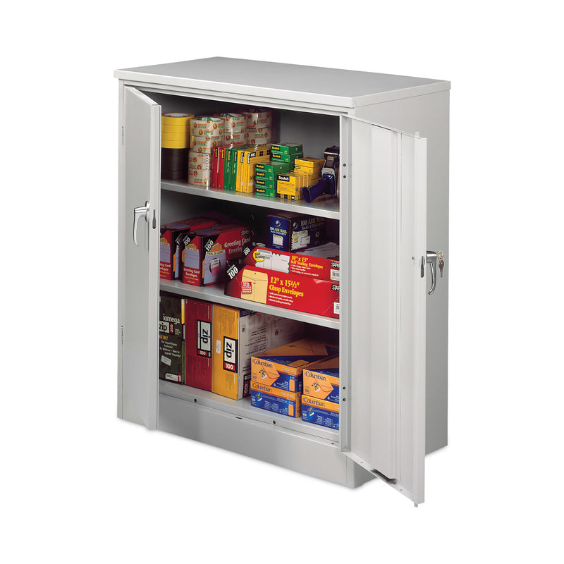 Alera Assembled 42" High Heavy-Duty Welded Storage Cabinet, Two Adjustable Shelves, 36w x 18d, Light Gray