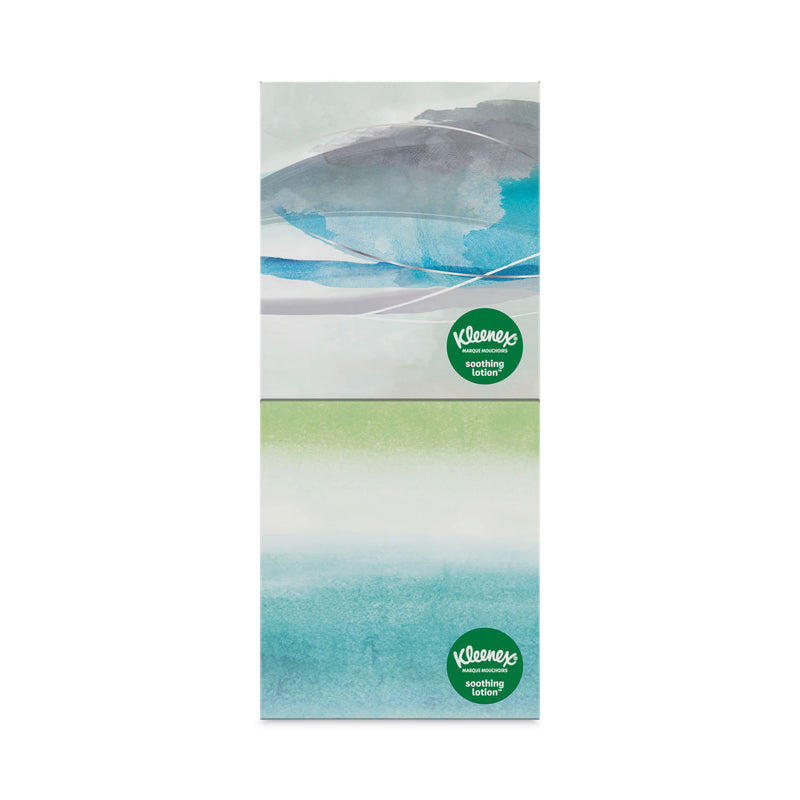 Kleenex Lotion Facial Tissue, 3-Ply, White, 60 Sheets/Box, 4 Boxes/Pack, 2 Packs/Carton