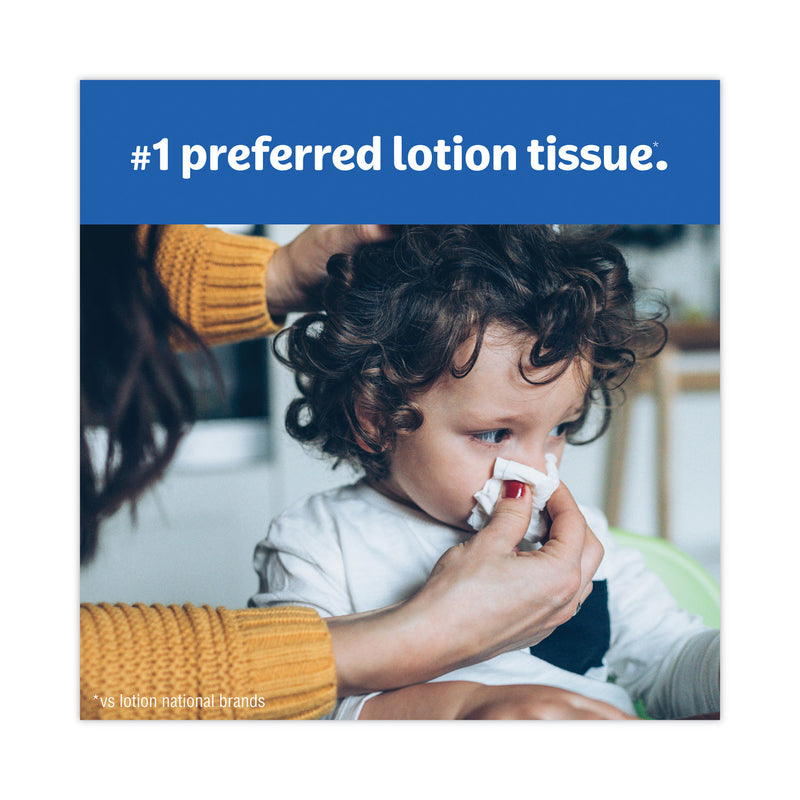 Kleenex Lotion Facial Tissue, 3-Ply, White, 60 Sheets/Box, 4 Boxes/Pack, 2 Packs/Carton