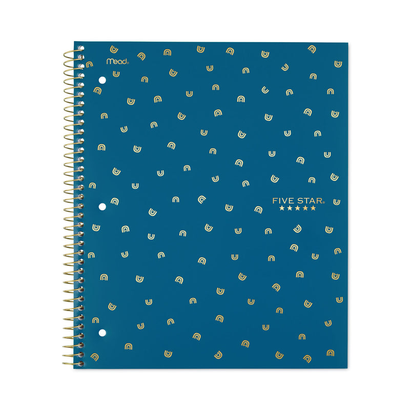 Five Star Style Wirebound Notebook, 1 Subject, Medium/College Rule, Assorted Geometrics Covers, 11 x 8.5, 100 Sheets, 3/Pack