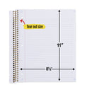 Five Star Style Wirebound Notebook, 1 Subject, Medium/College Rule, Assorted Geometrics Covers, 11 x 8.5, 100 Sheets, 3/Pack