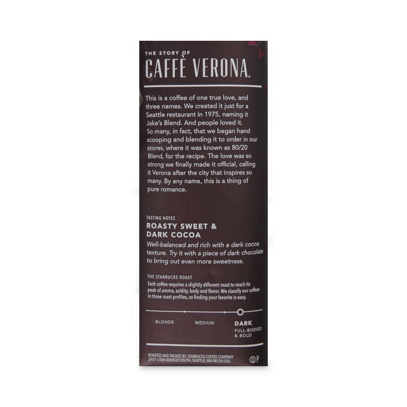 Starbucks Coffee, Caffe Verona, 2.5 oz Packet, 18/Box