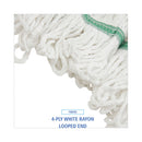 Boardwalk Loop End Rayon Mop Head, Rayon, Medium, 14 oz, White, Dozen