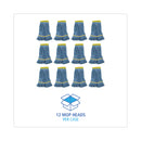 Boardwalk Super Loop Wet Mop Head, Cotton/Synthetic Fiber, 5" Headband, Small Size, Blue, 12/Carton