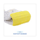 Boardwalk Super Loop Wet Mop Head, Cotton/Synthetic Fiber, 5" Headband, Small Size, White, 12/Carton